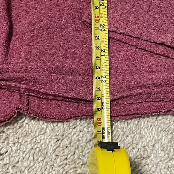 Mudd Women’s Long Sleeve Shirt Large Pink Stretch Waffle Knit Contemporary - Picture 8 of 9